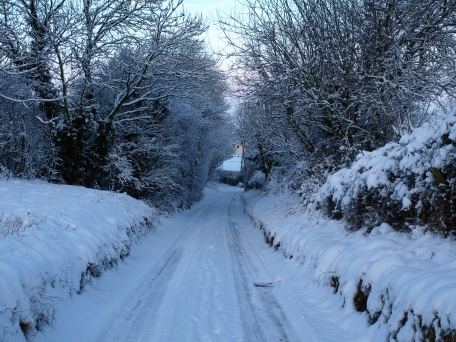 Snow in Charlton Musgrove, Barrow Lane